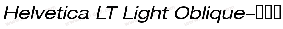 Helvetica LT Light Oblique字体转换
